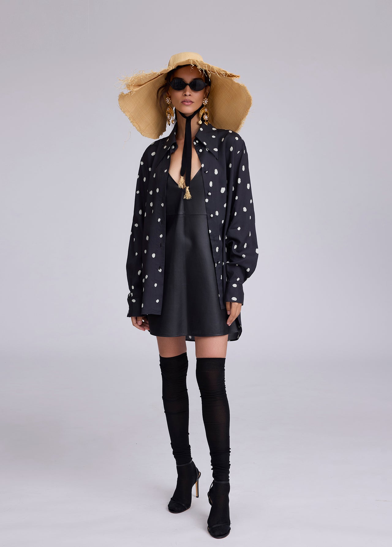 Kate Button Up in Dot Print