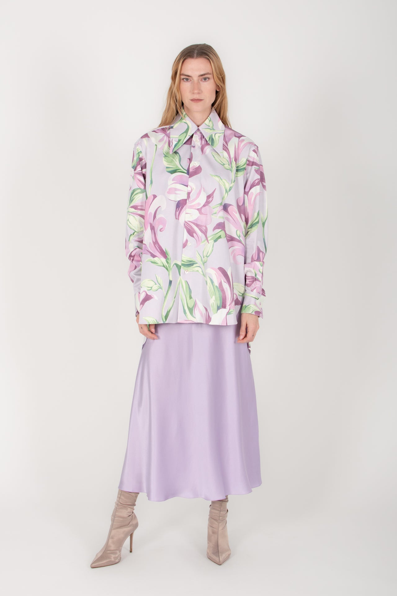 Kate Button Up in Lilly Print