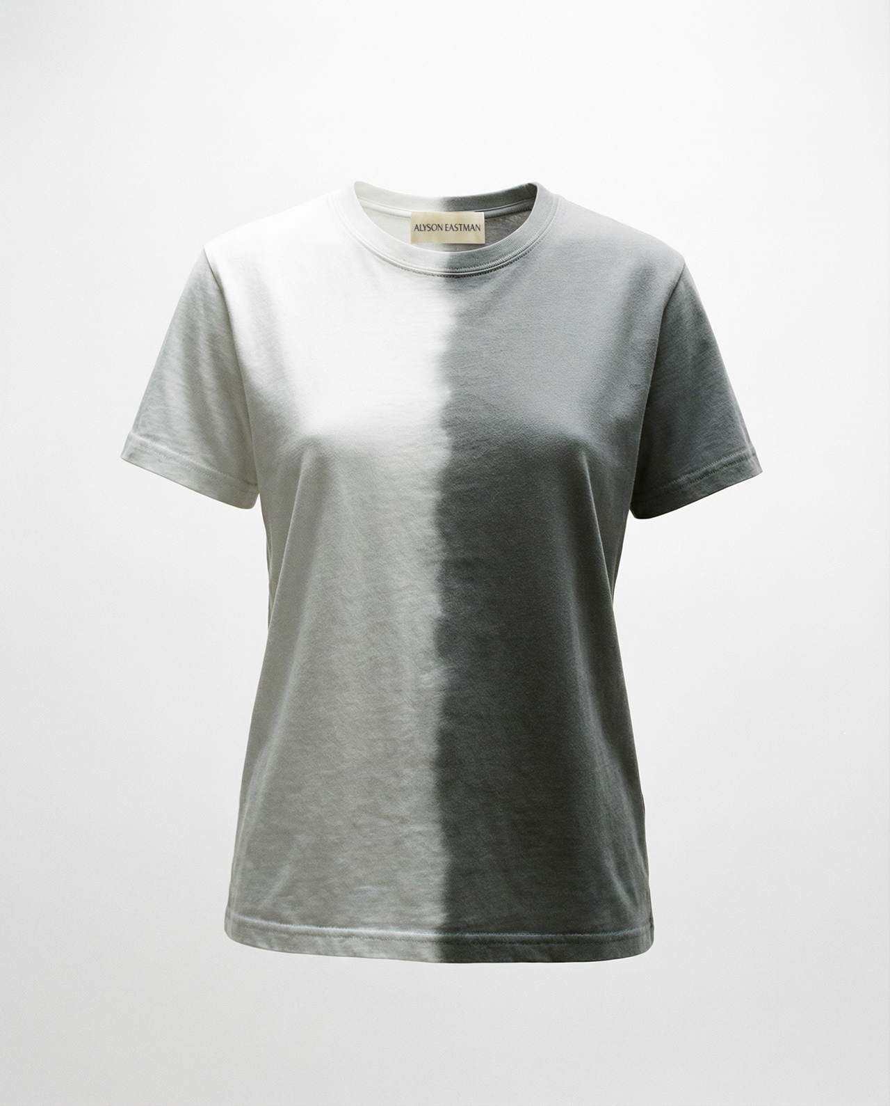 Light Black & White Vintage Inspired Tee - Hand Dyed