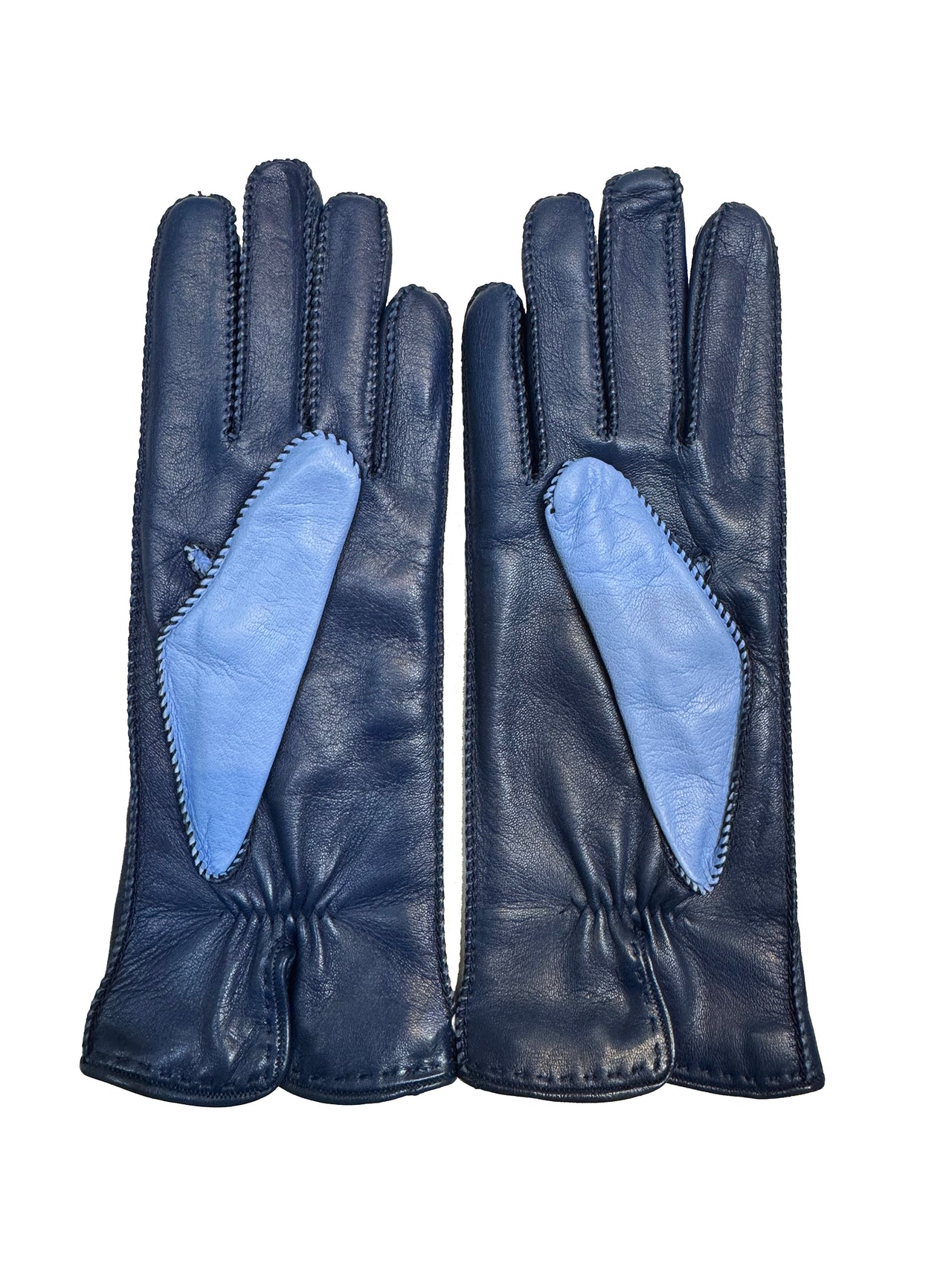 Leather Glove in Navy