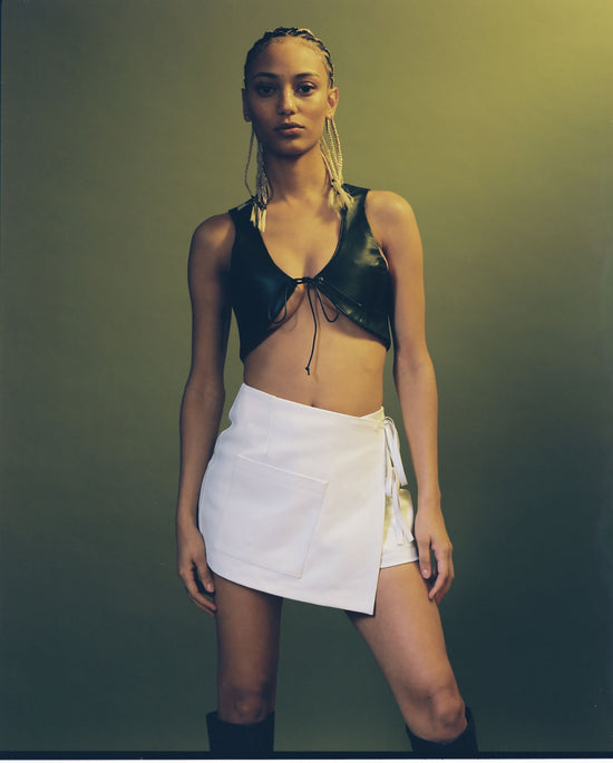 white skort