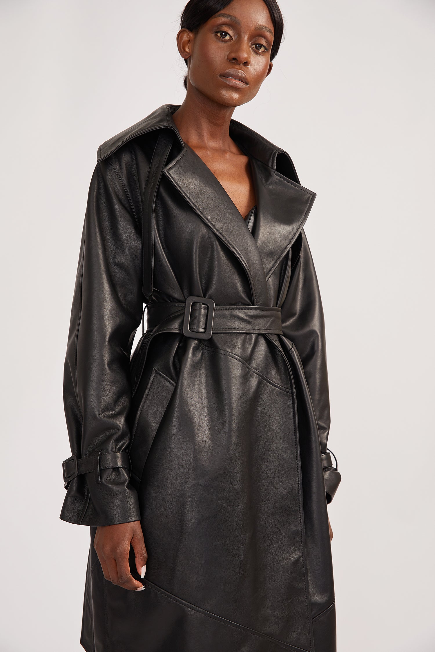 black trench coat