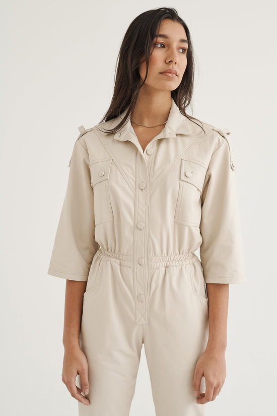 cream jumpsuit