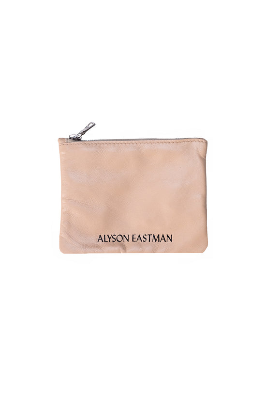 tan leather pouch