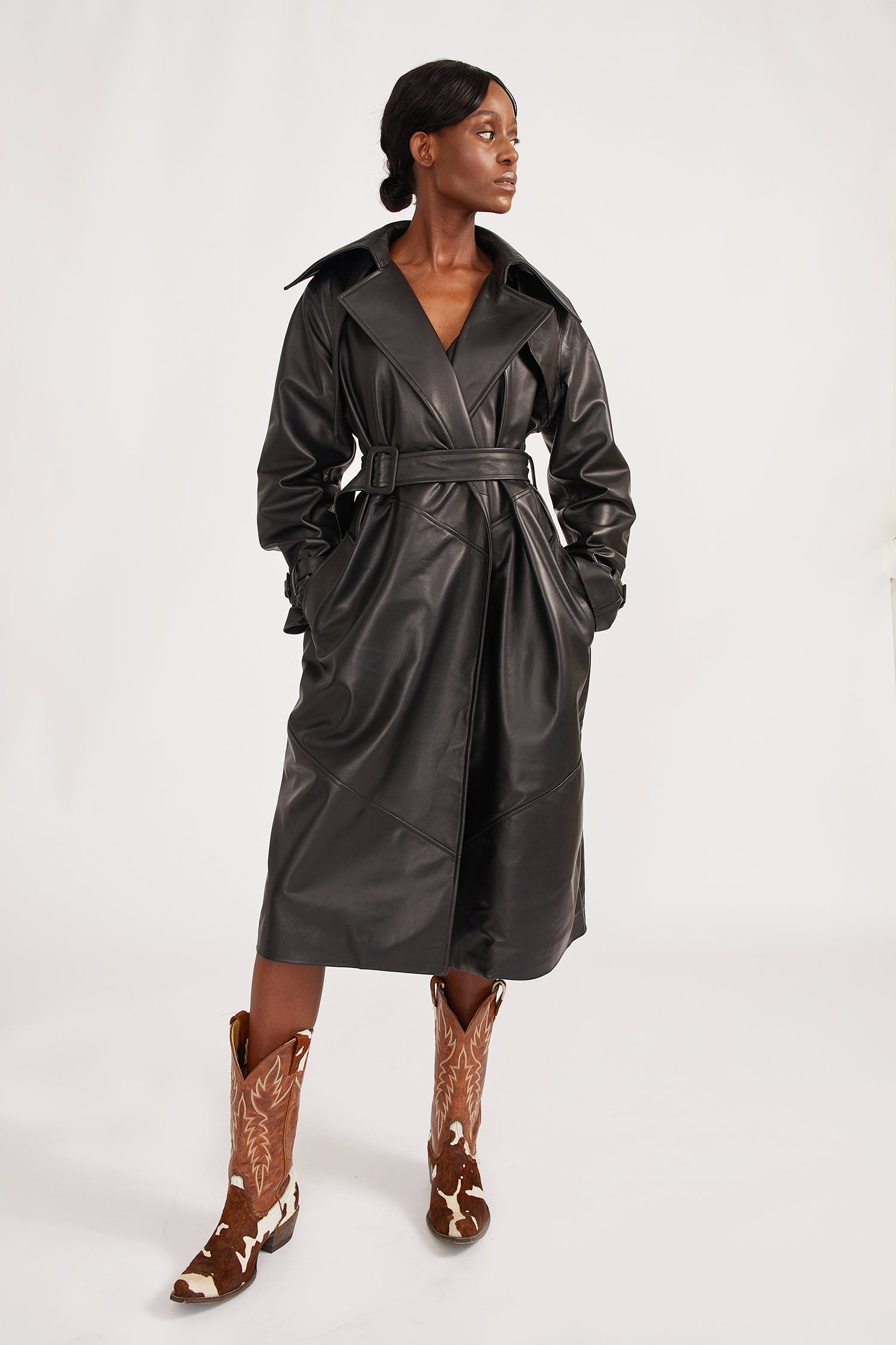 black trench coat