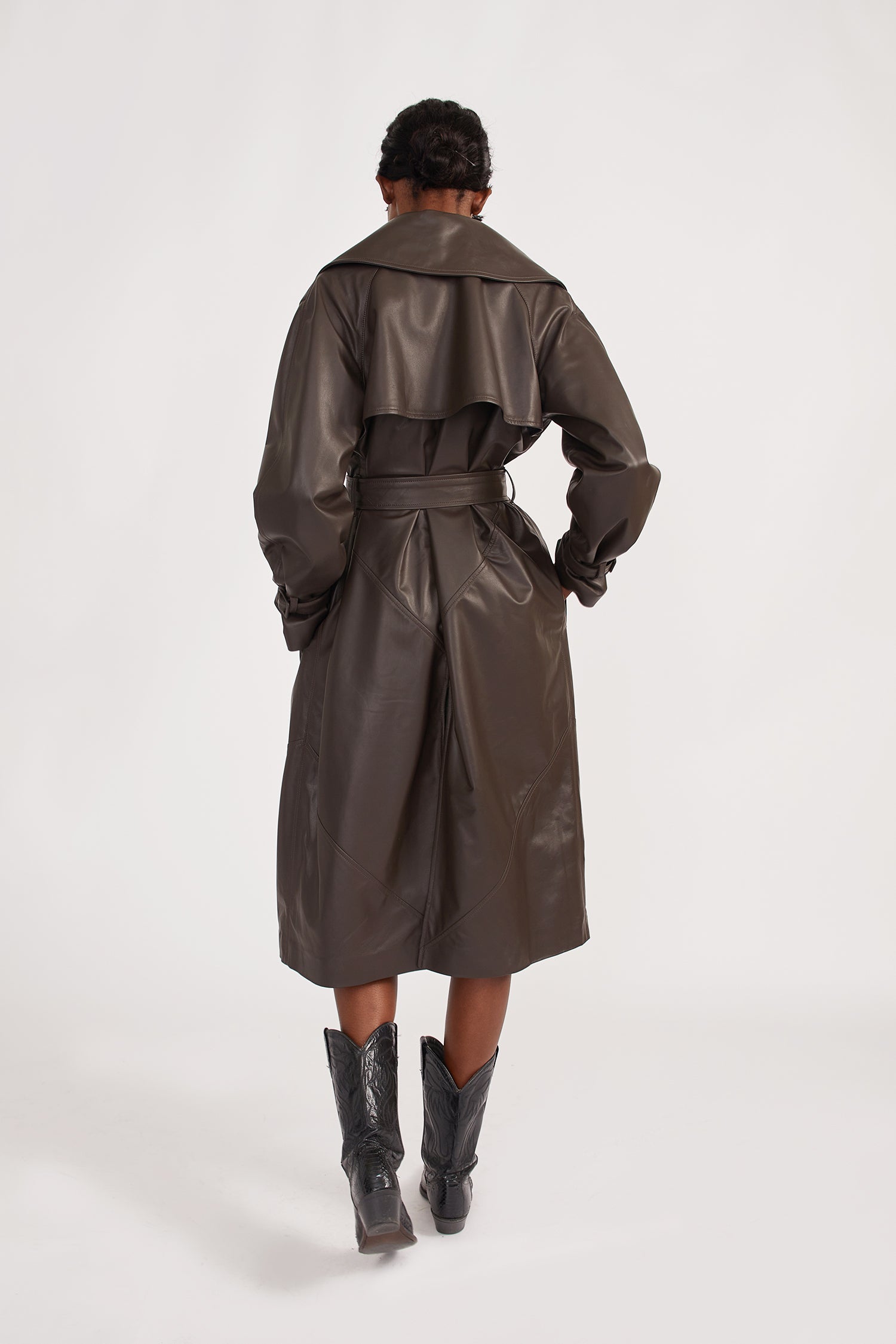 brown trench coat